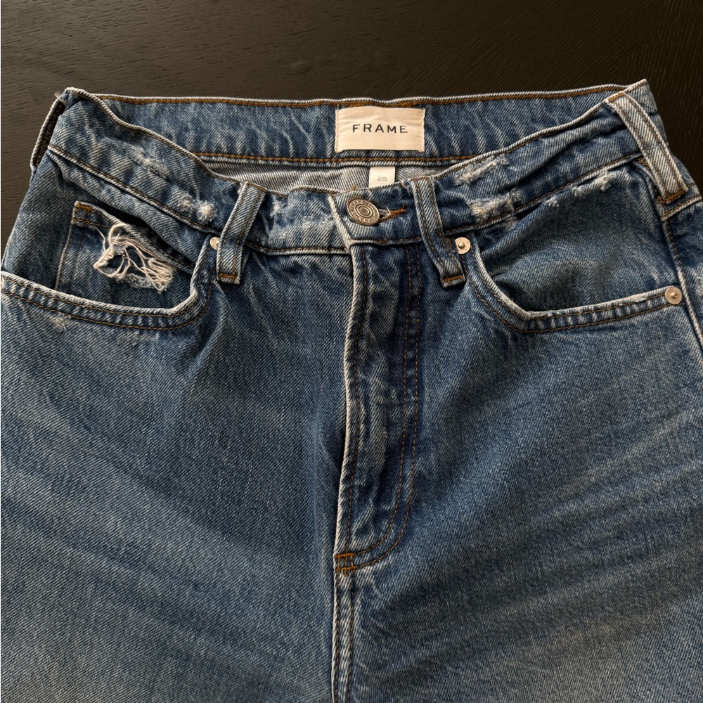 FRAME High N Tight High Waist Taper Leg Jeans (Sternlee) 25